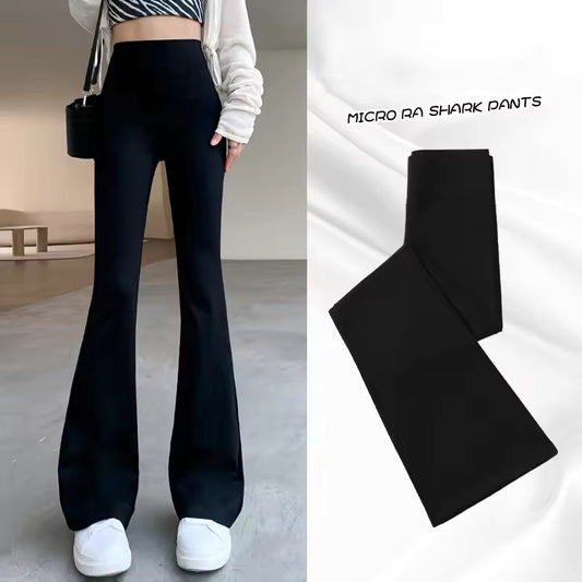 Spring Woman High Waist Vintage Flare Jeans Girls Korean Y2k 2000s Bell Bottom Pants Female Streetwear Gray Blue Denim Trousers
